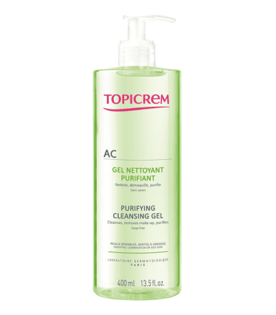 topicrem ac gel nettoyant purifiant 400ml