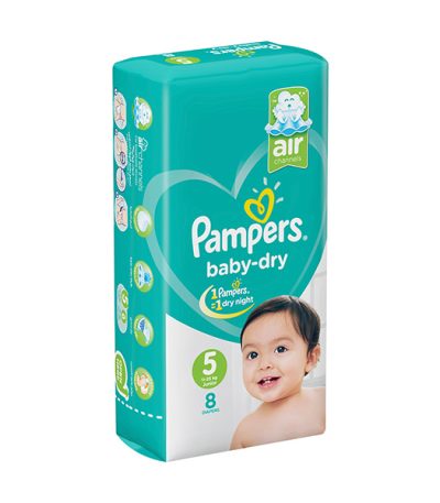 pampers baby dry taille 5 8 unites
