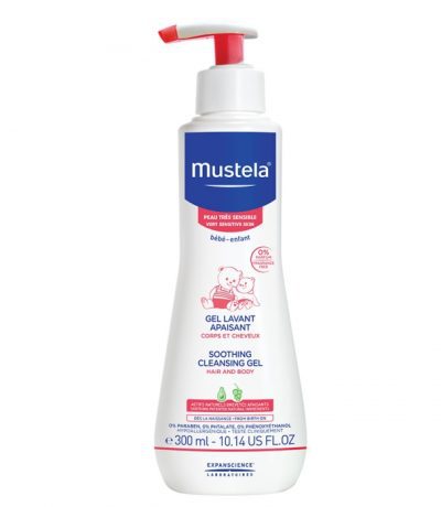mustela gel lavant apaisant corps et cheveux peaux tres sensibles 300ml