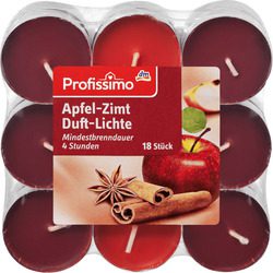 profissimo bougie parfumee pomme-cannelle,18 pieces