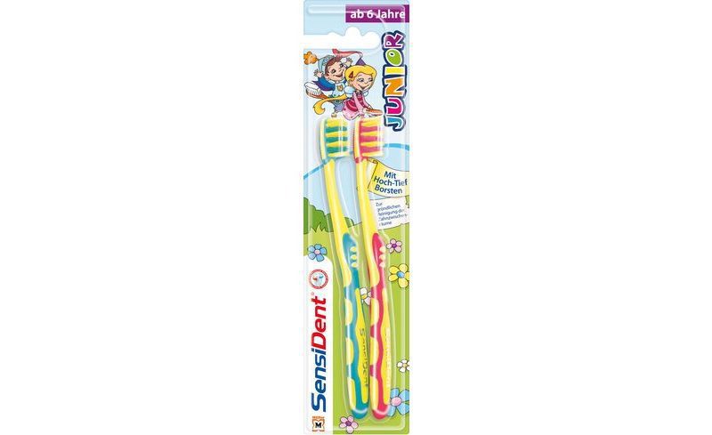 sensident brosse a dents junior 6 a 11 ans, 2 pcs