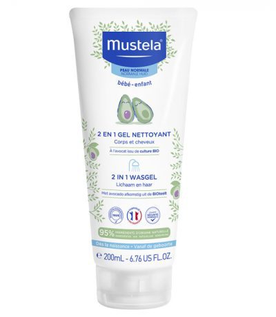 mustela 2 en 1 bebe gel nettoyant 200ml