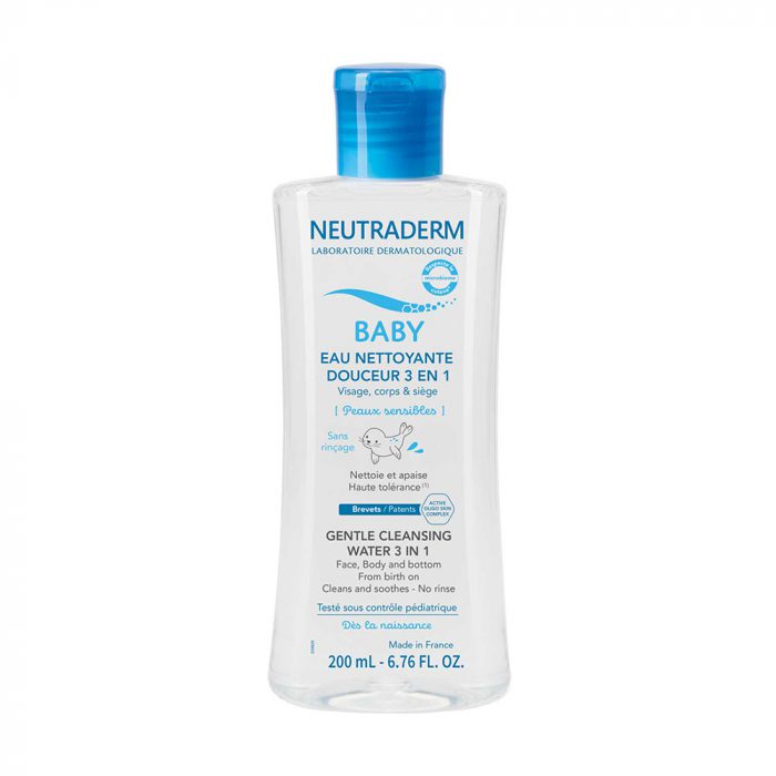 neutraderm eau nettoyante douceur 3en1 des la naissance 200ml