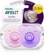 avent lot 2 sucettes soothie 0.3 m modele fille