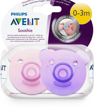 avent lot 2 sucettes soothie 0.3 m modele fille