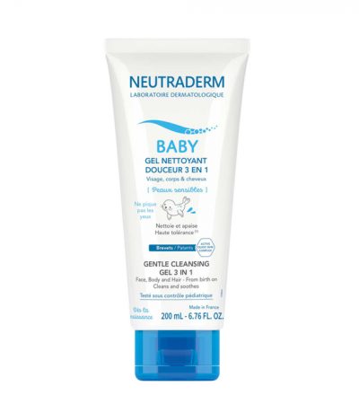 neutraderm gel nettoyant douceur 3en1 des la naissance 200ml