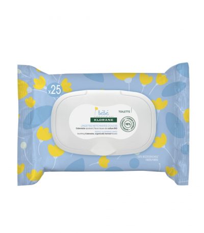 klorane bebe lingettes nettoyantes douces 25 unites