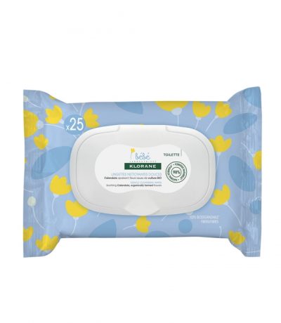 klorane bebe lingettes nettoyantes douces 25 unites