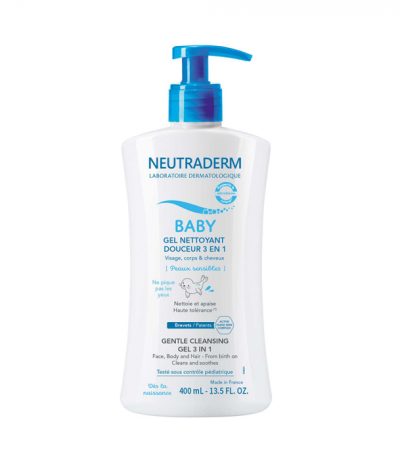 neutraderm gel nettoyant douceur 3en1 des la naissance 400ml