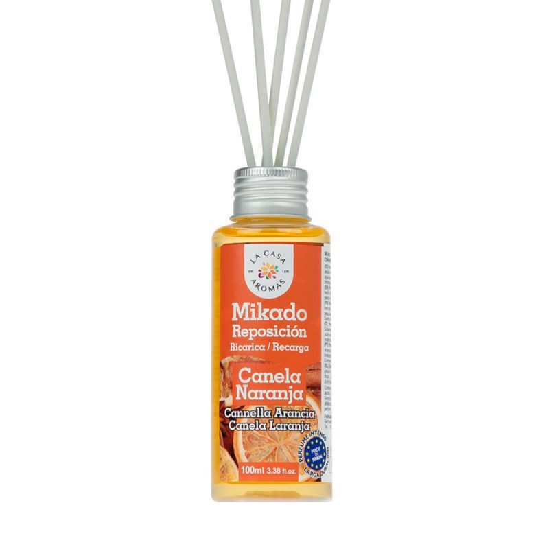 la casa de los aromas recharge mikado 100ml cannelle/orange