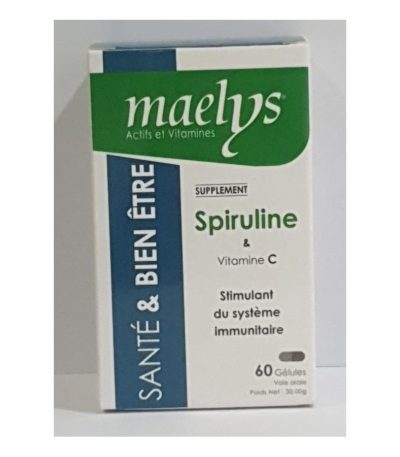 maelys spiruline et vitamine c 60 gelules