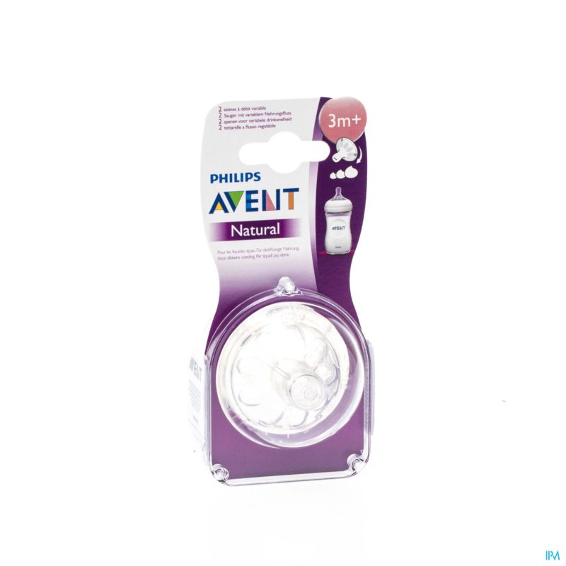 avent 2 tetines -3m /variable