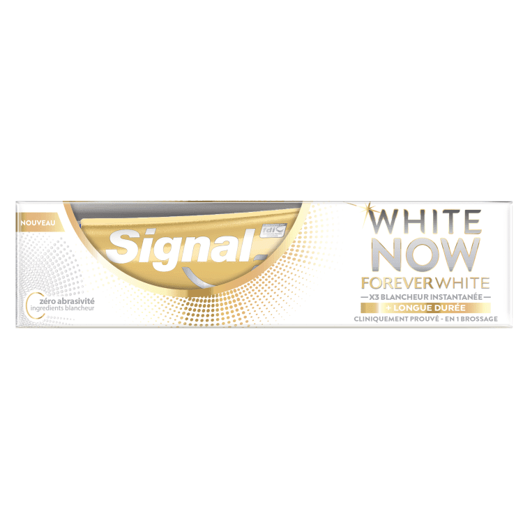 signal dentifrice white now forever