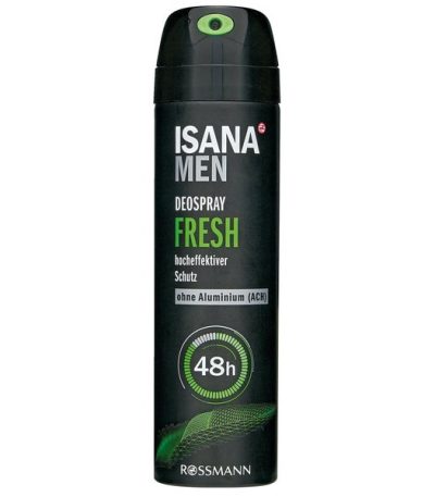 isana deodorant men spray frais 150.0 ml