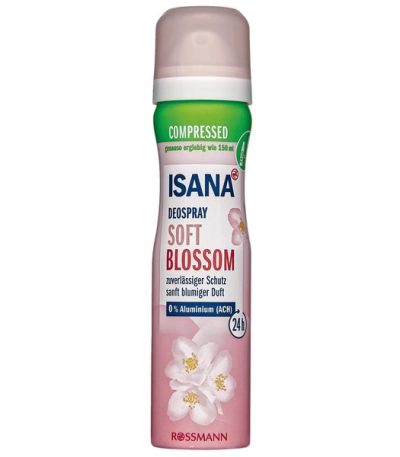 isana deospray soft douceur de la fleur compresse 75 ml