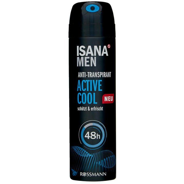 isana men sprach anti-transparent active cool 150 ml