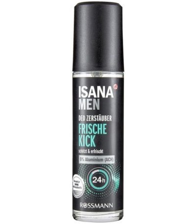 isana men deo spray fraicheur kick 75 ml
