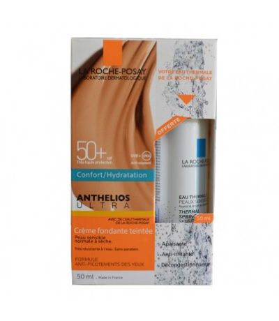 laroche-posay anthelios fondante teintee + eau ethermal 50ml pack