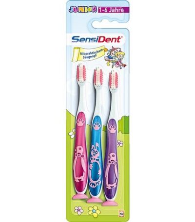 sensident brosse a dents junior 1-& ans avenc ventouse