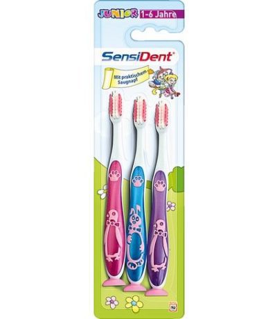 sensident brosse a dents junior 1-& ans avenc ventouse