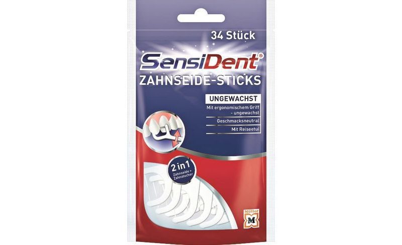 sensident batonnets de fil dentaire non cires 34 pcs
