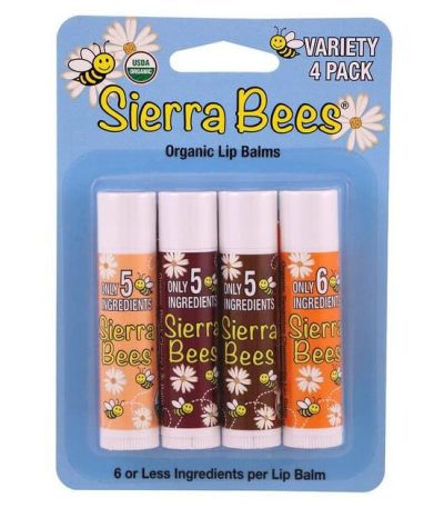 sierra bees assortiment de baumes bio, 4 unites