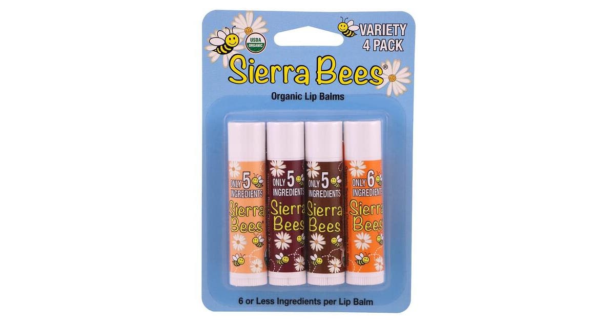 sierra bees assortiment de baumes bio, 4 unites SIERRA BEES ASSORTIMENT DE BAUMES BIO – 4 UNITÉS