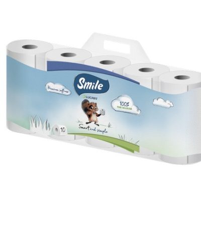 smile papier hygienique 4plis 10 rouleaux
