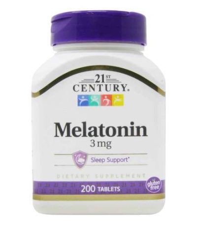 21 century melatonin 3 mg, 200 comprimes