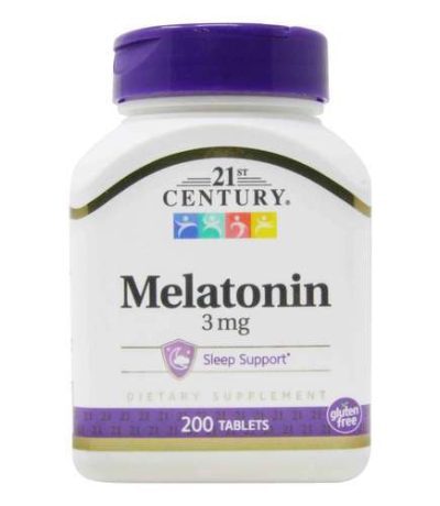 21 century melatonin 3 mg, 200 comprimes