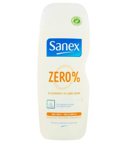 sanex gel douche zero peau seche, 600ml