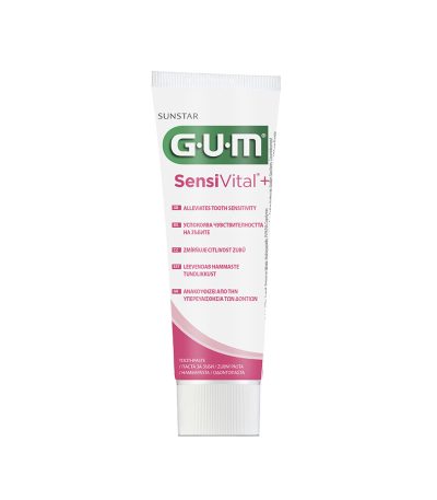 gum sensivital + dentifrice contre la sensibilite dentaire tube de 75 ml
