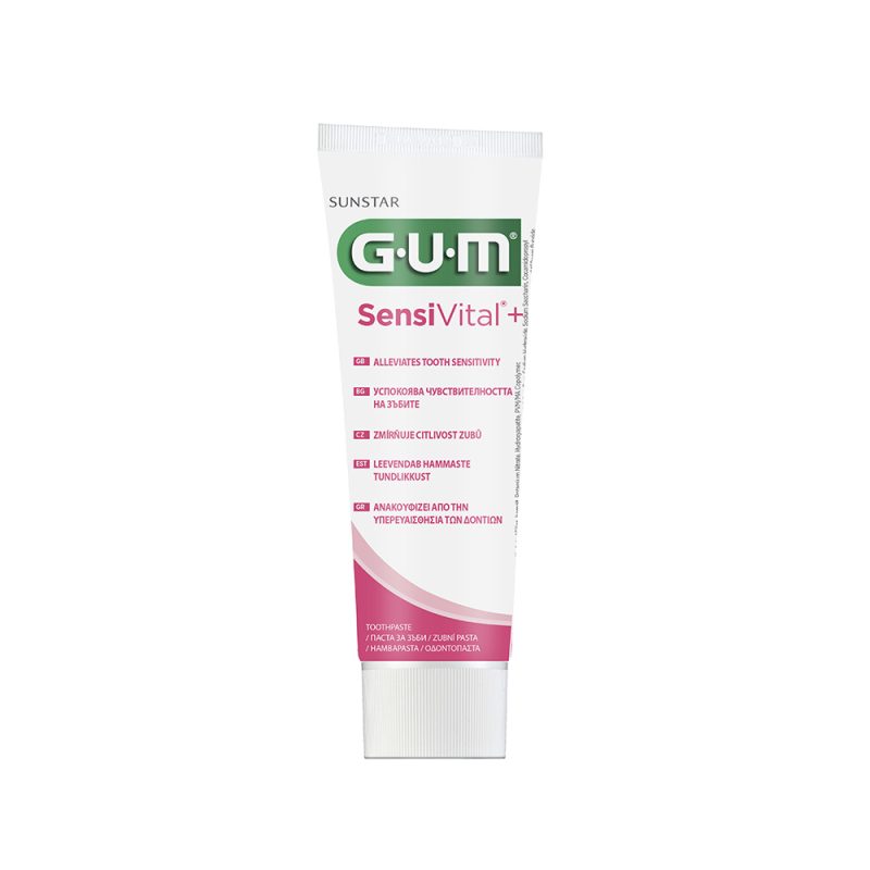 gum sensivital + dentifrice contre la sensibilite dentaire tube de 75 ml
