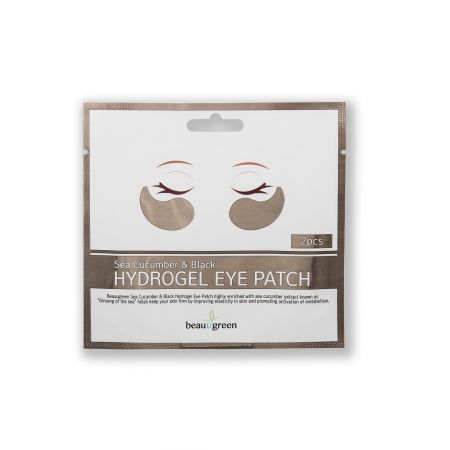 beauugreen patch yeux hydrogel comcombre de mer et charbon