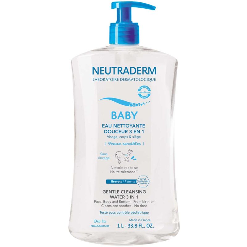 neutraderm eau nettoyante douceur 3 en 1 desla naissance 1l