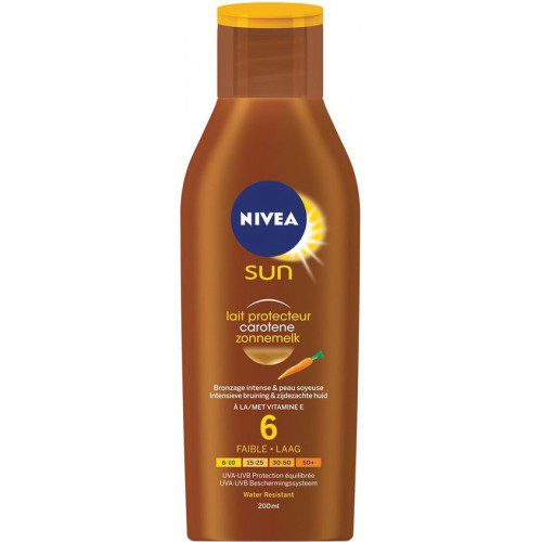 nivea sun lotion carotene bronzage dore intense 200 ml uva uvb