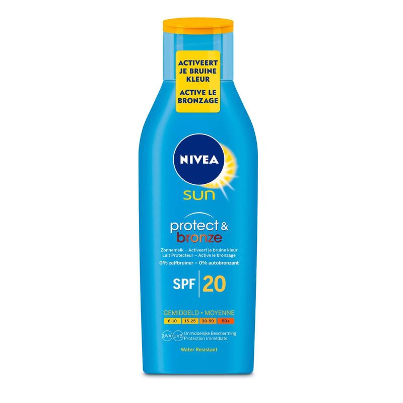 nivea sun latte solaire protect&bronze spf20 200ml