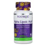 natrol, acide alpha lipoique, liberation retardee, 600 mg, 45 comprimes