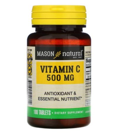 mason natural, vitamine c, 500 mg, 100 comp