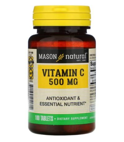 mason natural, vitamine c, 500 mg, 100 comp