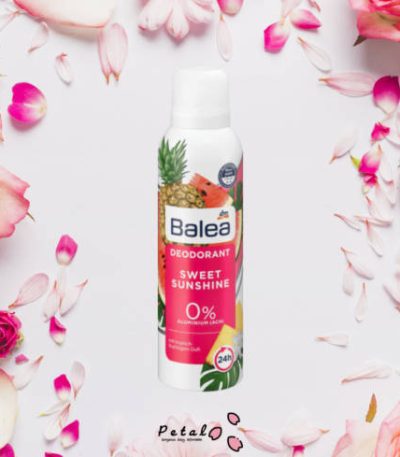 balea deo spray sweet sunshine, au parfum de fruits tropicaux, 200 ml