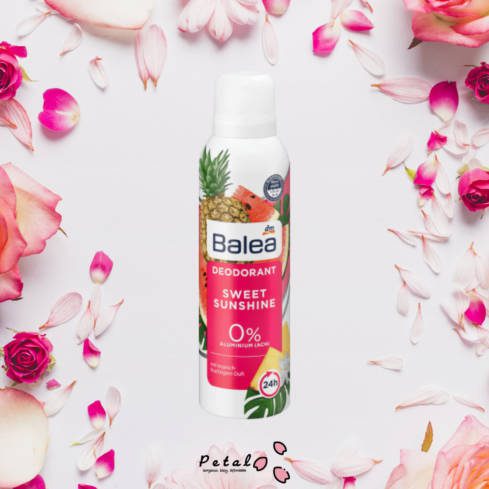 balea deo spray sweet sunshine, au parfum de fruits tropicaux, 200 ml