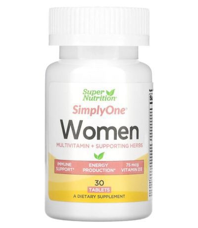 simplyone super nutrition pour femmes multivitamines + plantes fortifiantes 30 comprimes