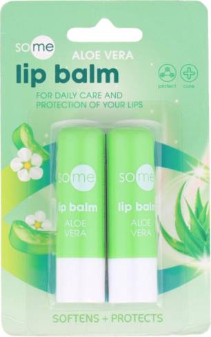 so me aloe vera lip balm x2