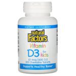 natural factors vitamine d3 for kids 100 caps