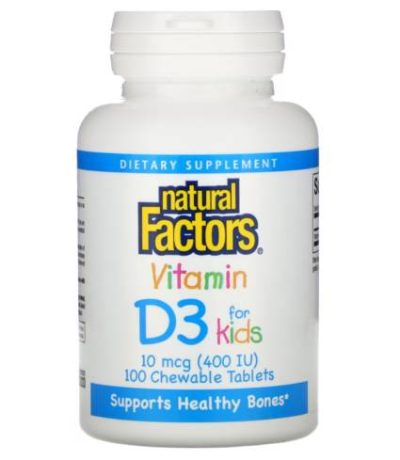 natural factors vitamine d3 for kids 100 caps