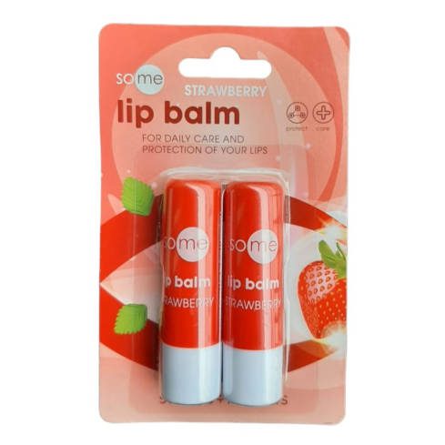 so me strawberry lip balm x2