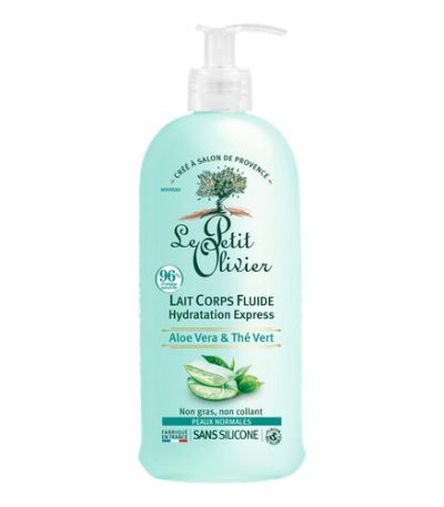 le petit olivier – lait corps fluide aloe vera et the vert 250ml