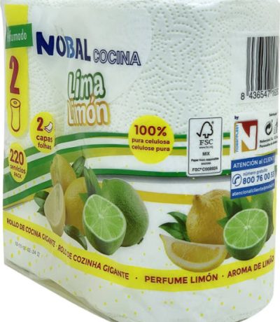 nobal papier de cuisine citron 2 rouleaux x 2 couches