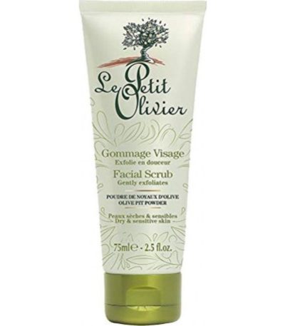 le petit olivier gommage visage poudre de noyaux d’olive peaux seches & sensibles 75ml